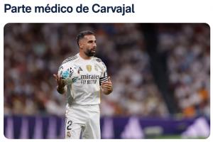 右后衛(wèi)沒人了！官方：卡瓦哈爾右腿比目魚肌受傷，將傷缺約4周