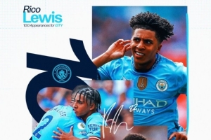 本隊青訓球員21歲前出場達到100次，劉易斯是英超時代曼城第三人