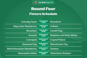 聯賽杯第4輪：阿森納vs布萊頓、利物浦vs水晶宮10月30日3:45進行