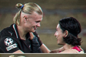 老隊友還好嗎？哈蘭德、南野拓實擁抱寒暄