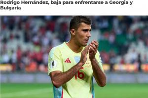 官方：羅德里退出本期西班牙國家隊，曼城已向西足協提交傷情報告