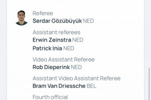 歐冠黃潛vs曼城裁判名單：荷蘭裁判戈祖比尤克執法