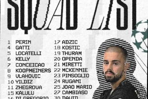 尤文客戰(zhàn)皇馬名單：伊爾迪茲在列，米雷蒂、熱格羅瓦回歸