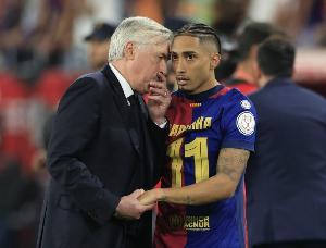 傷兵滿營??阿斯：拉菲尼亞確定無緣國家德比，可能再缺陣1個月