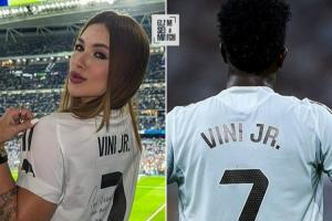 愛他就原諒他！維尼修斯劈腿風波后，女友首次現身馬德里為他加油